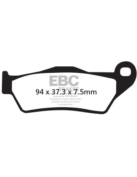 Plaquettes de frein EBC BRAKES FA181V semi métal fritté - APRILIA - DUCATI - FANTIC - HUSQVARNA - TRIUMPH - YAMAHA