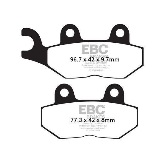 Plaquettes de frein EBC BRAKES FA2142V semi métal fritté - KAWASAKI - TRIUMPH