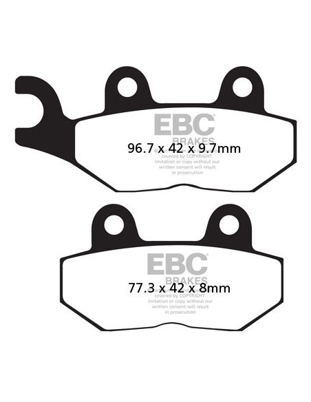 Plaquettes de frein EBC BRAKES FA2142V semi métal fritté - KAWASAKI - TRIUMPH