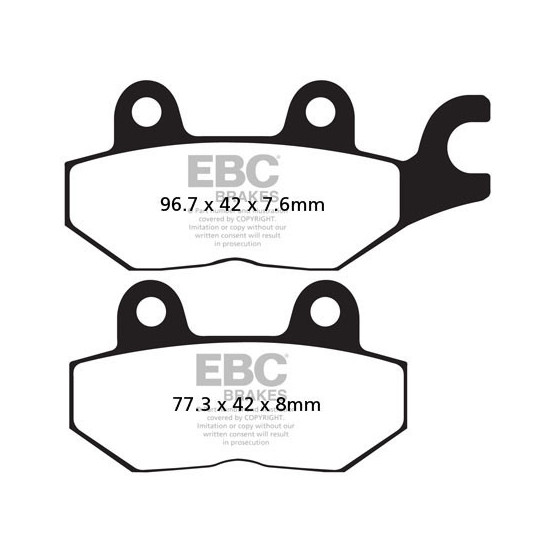 Plaquettes de frein EBC BRAKES FA215V semi métal fritté - TRIUMPH
