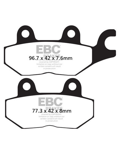 Plaquettes de frein EBC BRAKES FA215V semi métal fritté - TRIUMPH