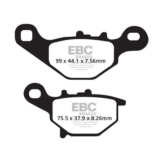 Plaquettes de frein EBC BRAKES métal fritté FA230R - SUZUKI