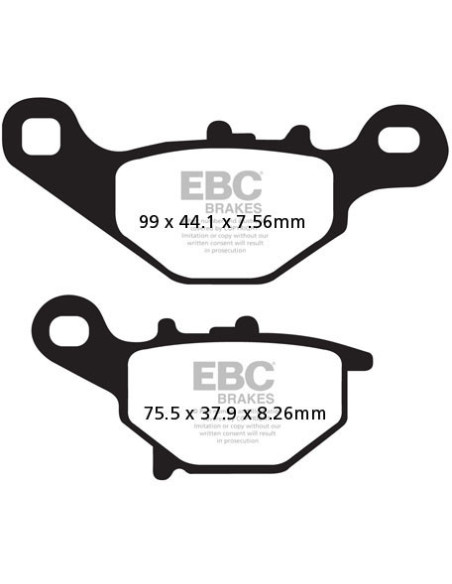 Plaquettes de frein EBC BRAKES métal fritté FA230R - SUZUKI