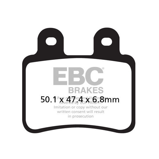 Plaquettes de frein EBC BRAKES FA350HH métal fritté - DERBI - MASH - RIEJU - SHERCO - YAMAHA