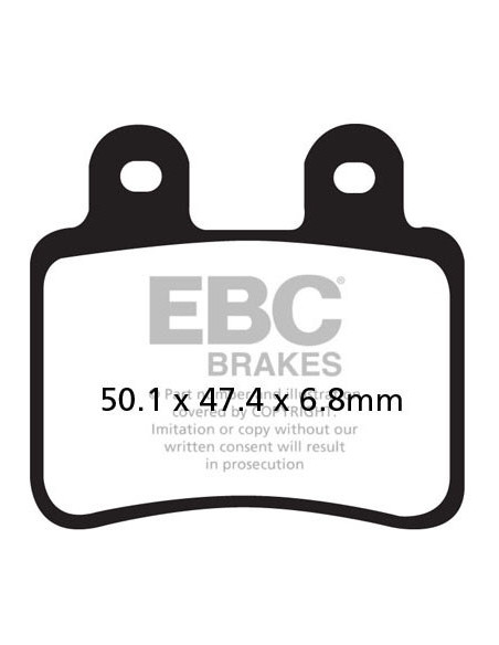 Plaquettes de frein EBC BRAKES FA350HH métal fritté - DERBI - MASH - RIEJU - SHERCO - YAMAHA