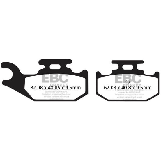 Plaquettes de frein EBC BRAKES FA428TT métal fritté - carbone - YAMAHA