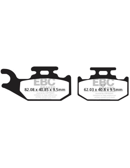 Plaquettes de frein EBC BRAKES FA428TT métal fritté - carbone - YAMAHA