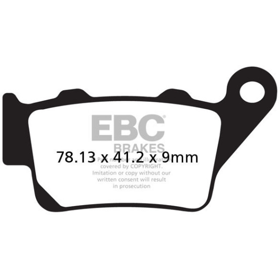 Plaquettes de frein EBC BRAKES MXS208 métal fritté - GAS GAS - HUSQVARNA - KTM - YAMAHA