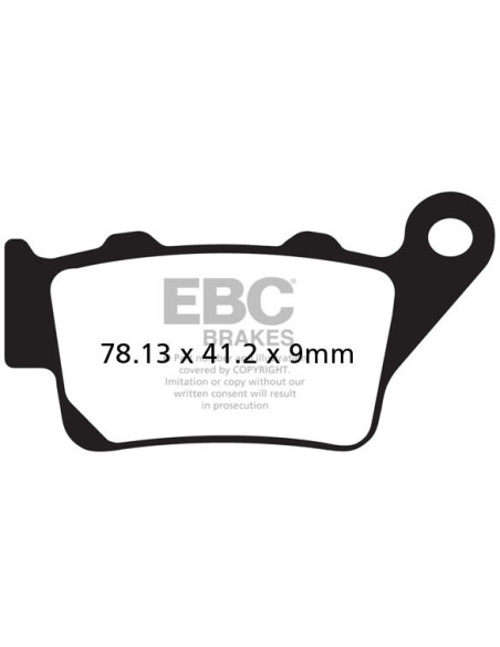 Plaquettes de frein EBC BRAKES MXS208 métal fritté - GAS GAS - HUSQVARNA - KTM - YAMAHA