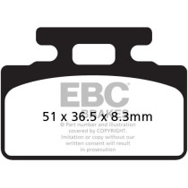 Plaquettes de frein EBC BRAKES SFAC151 organique - SYM