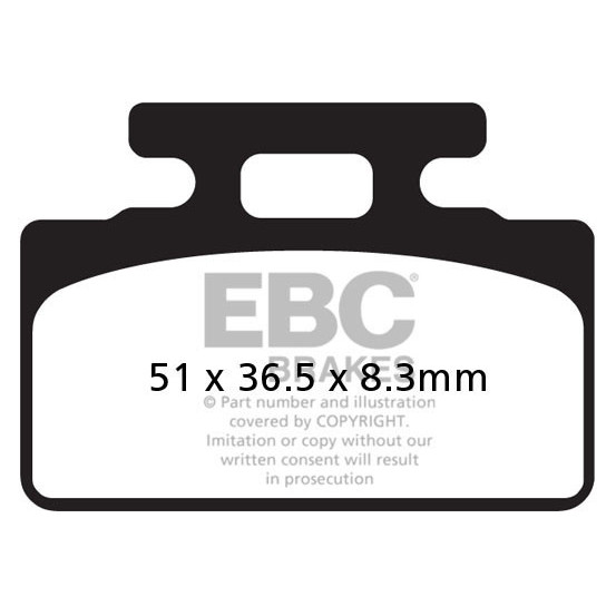 Plaquettes de frein EBC BRAKES SFAC151 organique - SYM
