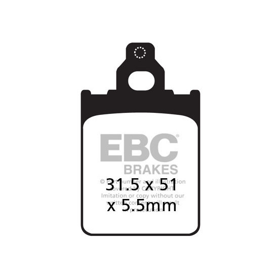 Plaquettes de frein EBC BRAKES SFAC186 organique - PIAGGIO