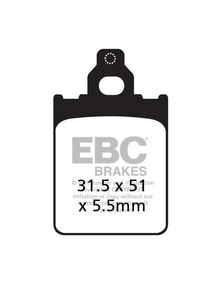 Plaquettes de frein EBC BRAKES SFAC186 organique - PIAGGIO