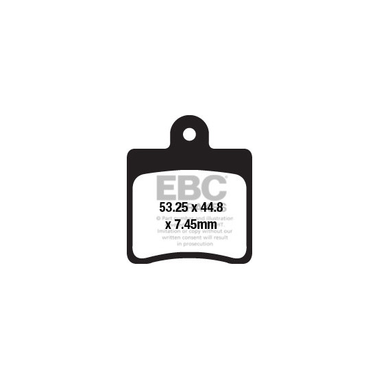 Plaquettes de frein EBC BRAKES SFAC6614 organique - DAELIM