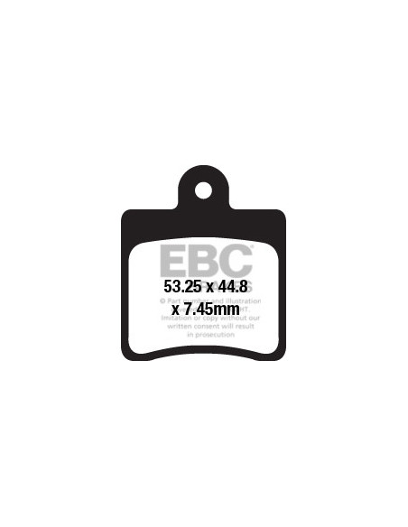 Plaquettes de frein EBC BRAKES SFAC6614 organique - DAELIM