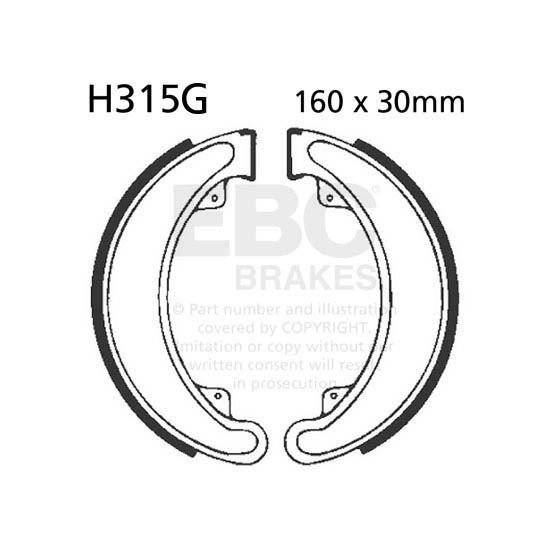 Machoires de frein EBC BRAKES H315G rainurées - HONDA