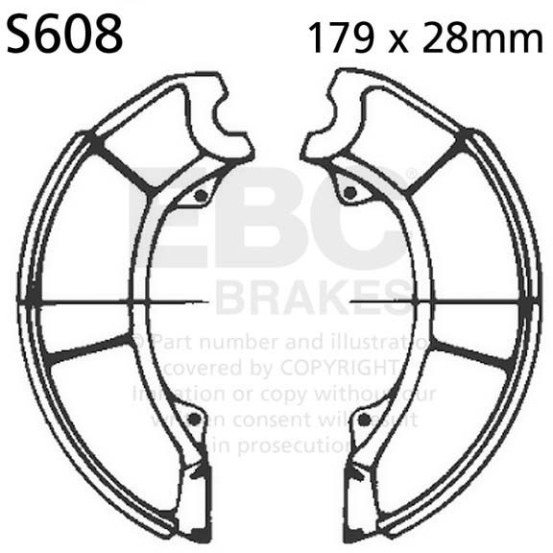 Machoires de frein EBC BRAKES S608 standards - SUZUKI