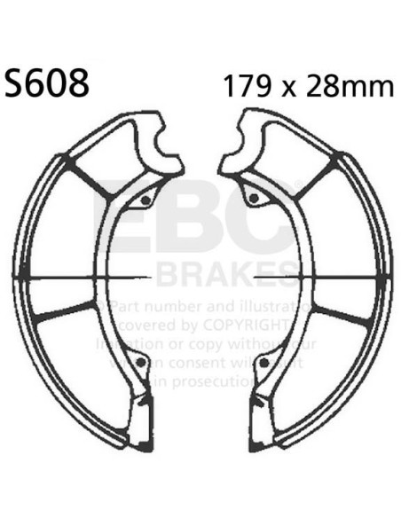 Machoires de frein EBC BRAKES S608 standards - SUZUKI