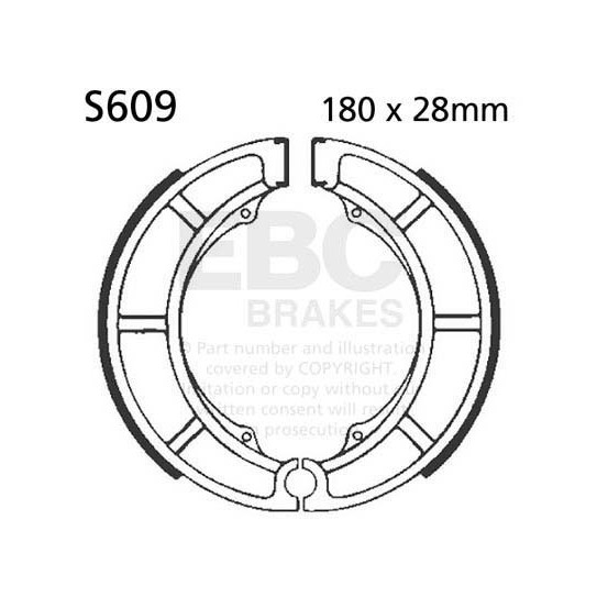 Machoires de frein EBC BRAKES S609 standards - SUZUKI