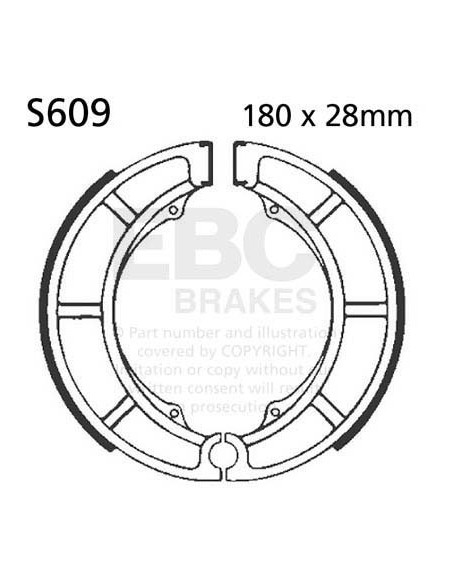 Machoires de frein EBC BRAKES S609 standards - SUZUKI