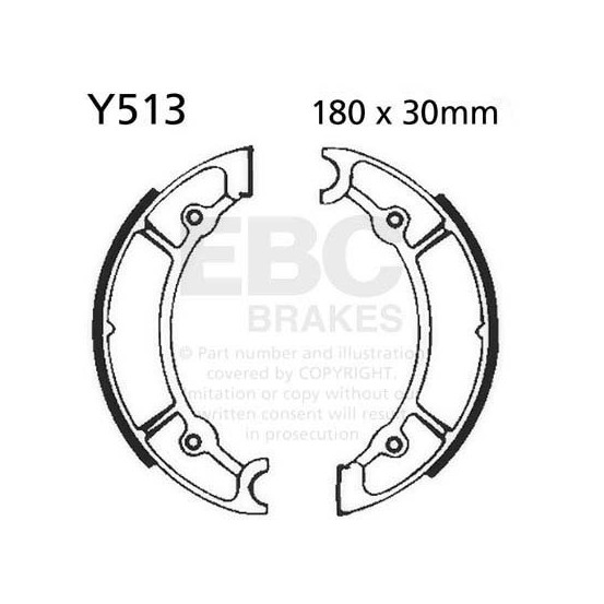 Machoires de frein EBC BRAKES Y513 standards - YAMAHA
