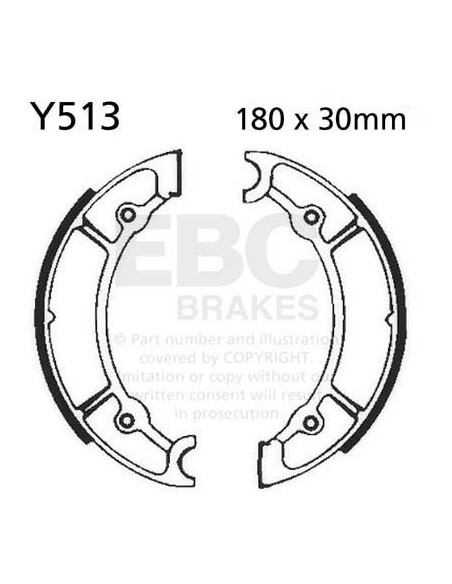 Machoires de frein EBC BRAKES Y513 standards - YAMAHA