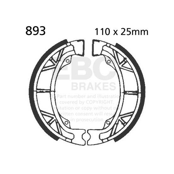 Machoires de frein EBC BRAKES 893 standards - APRILIA - BENELLI - BETA - PEUGEOT - SYM