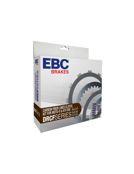 Kit disques d'embrayage garnis + disques lisses + ressorts EBC - DRCF Carbon Fiber - SUZUKI 450 RM-Z 2008-2024