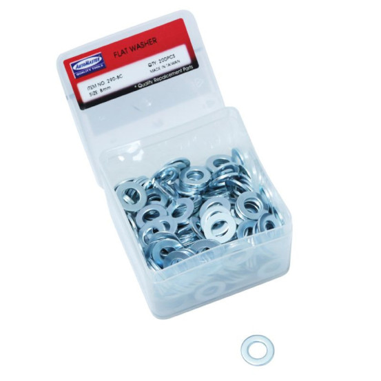 Boîte de 200 rondelles plates acier diam. 8mm