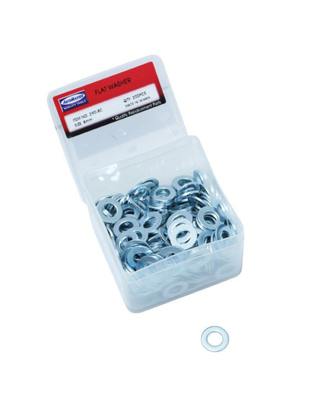 Boîte de 200 rondelles plates acier diam. 8mm