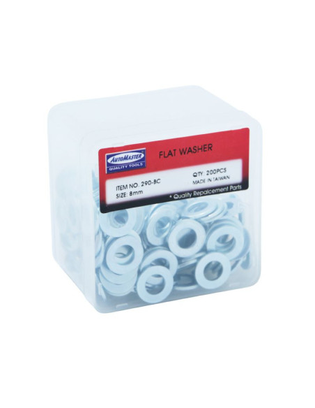 Boîte de 200 rondelles plates acier diam. 8mm