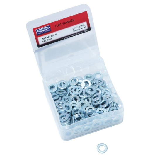 Boîte de 200 rondelles plates acier diam. 6mm