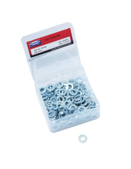 Boîte de 200 rondelles plates acier diam. 6mm