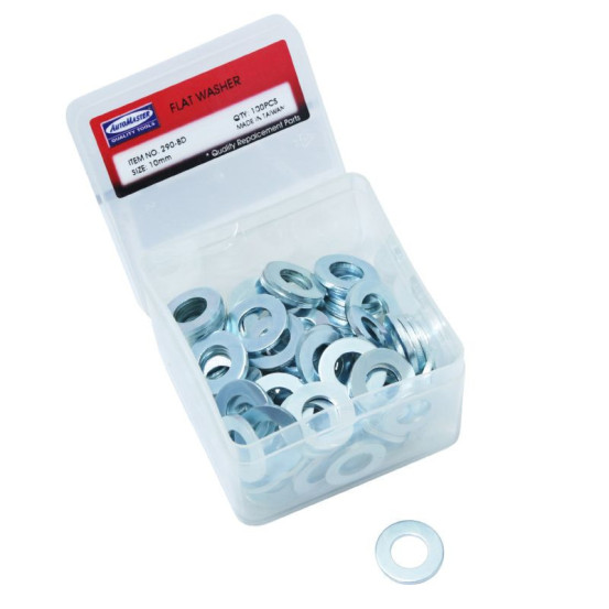 Boîte de 100 rondelles plates acier diam. 10mm