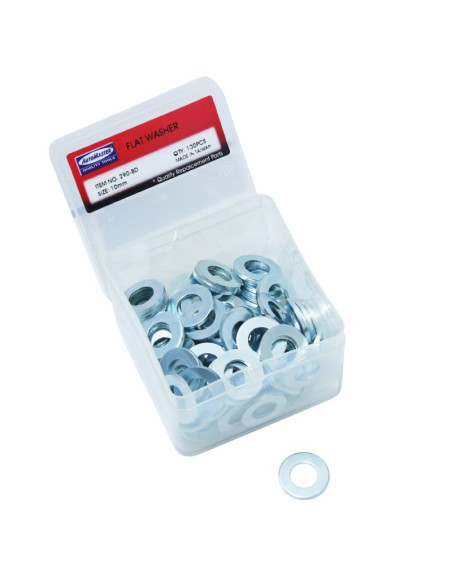 Boîte de 100 rondelles plates acier diam. 10mm