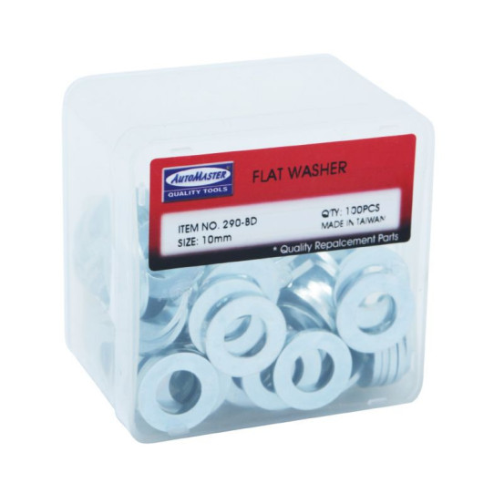 Boîte de 100 rondelles plates acier diam. 10mm