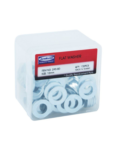Boîte de 100 rondelles plates acier diam. 10mm
