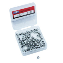Boîte de 100 écrous frein 6 pans Nylstop M4