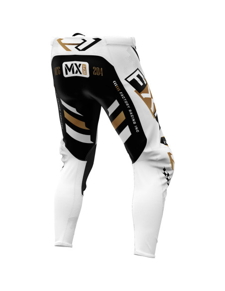 Pantalon cross enfant FXR 25.5 Podium Gladiator Blanc Noir Or