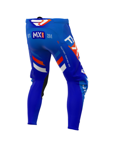 Pantalon cross enfant FXR 25.5 Podium Gladiator Bleu Blanc Rouge