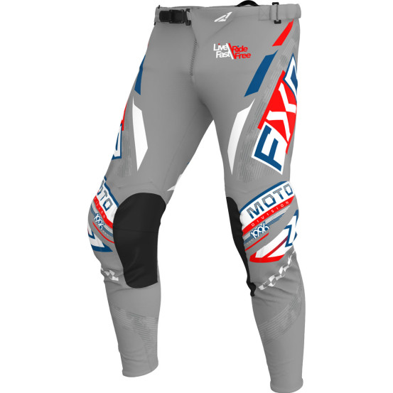 Pantalon cross FXR 25.5 Podium Gladiator Gris Blanc Rouge
