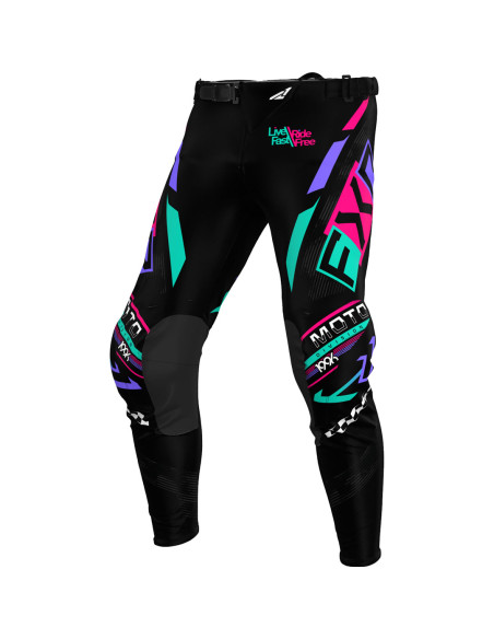 Pantalon cross FXR 25.5 Podium Gladiator Noir Corail Vert