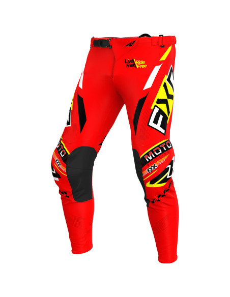 Pantalon cross FXR 25.5 Podium Gladiator Rouge Noir Jaune