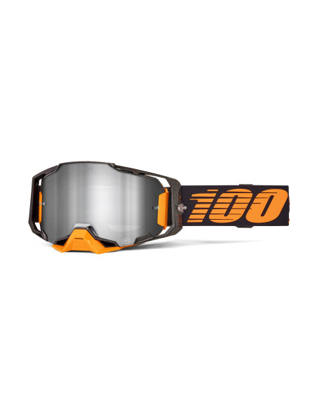 Masque cross 100% Armega HiPER Acosta - Ecran iridium Argent