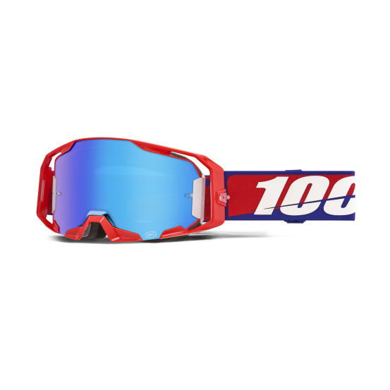 Masque cross 100% Armatic Best - Ecran iridium Bleu