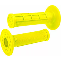 Poignées moto ODI Ruffian Half Waffle - Jaune Fluo