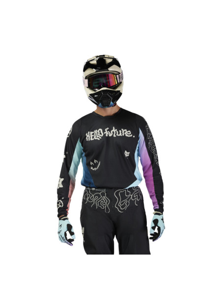Maillot cross Fox Spring 2025 180 Hello Future - Noir