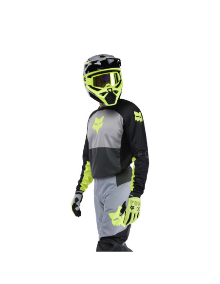 Maillot cross Fox Spring 2025 180 Flow - Noir Jaune