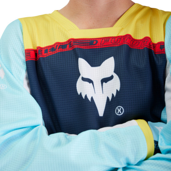 Maillot cross enfant Fox Spring 2025 180 Elevated - Bleu