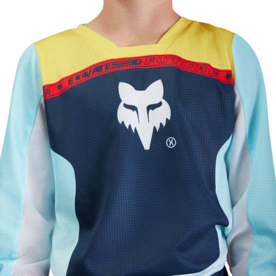 Maillot cross enfant Fox Spring 2025 180 Elevated - Bleu